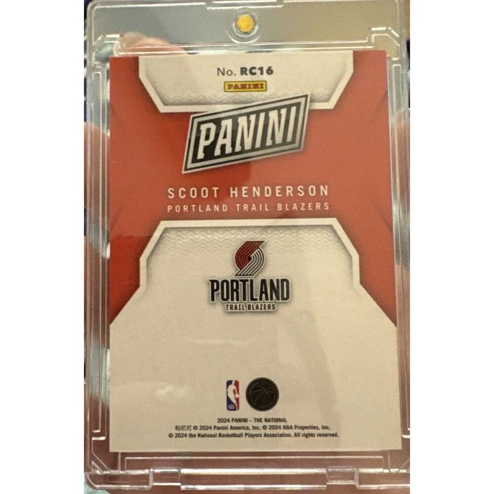 2024 Panini National SCOOT HENDERSON /399 #RC16 Rookie Trail Blazers SP